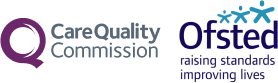 Ofsted and Care Quality Commission logos.