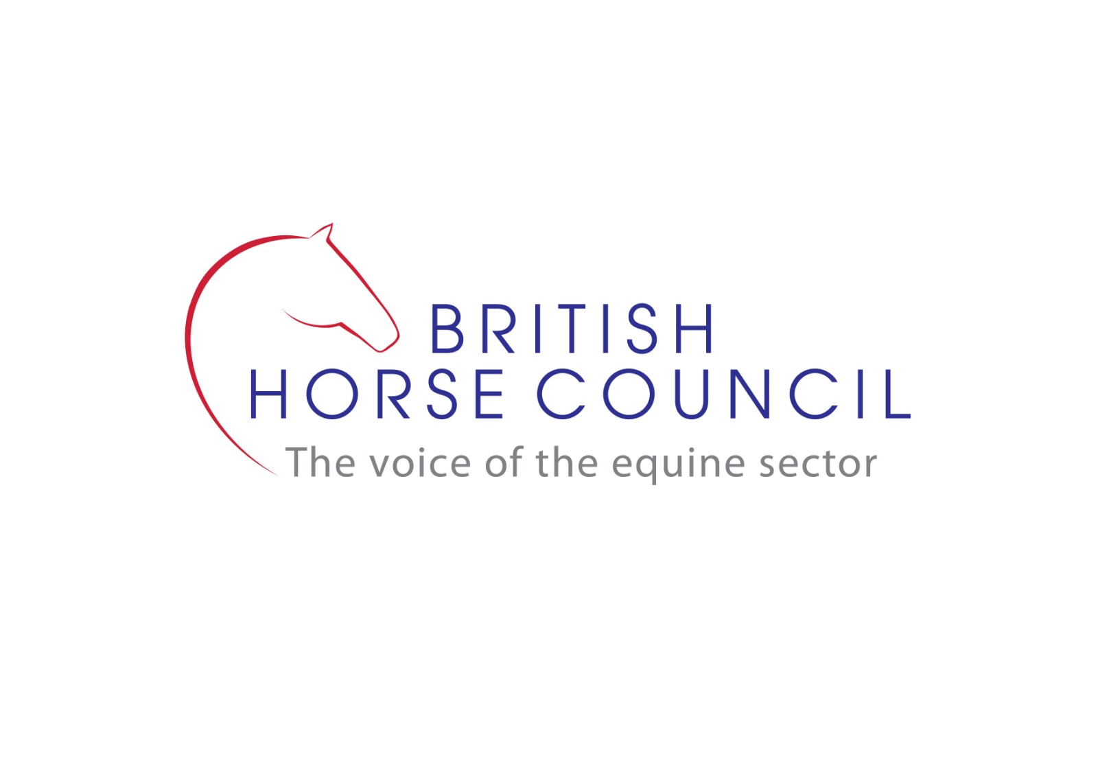 British Horse Council Logo - a horse head in red including the wording The Voice of the Equine Sector underneath