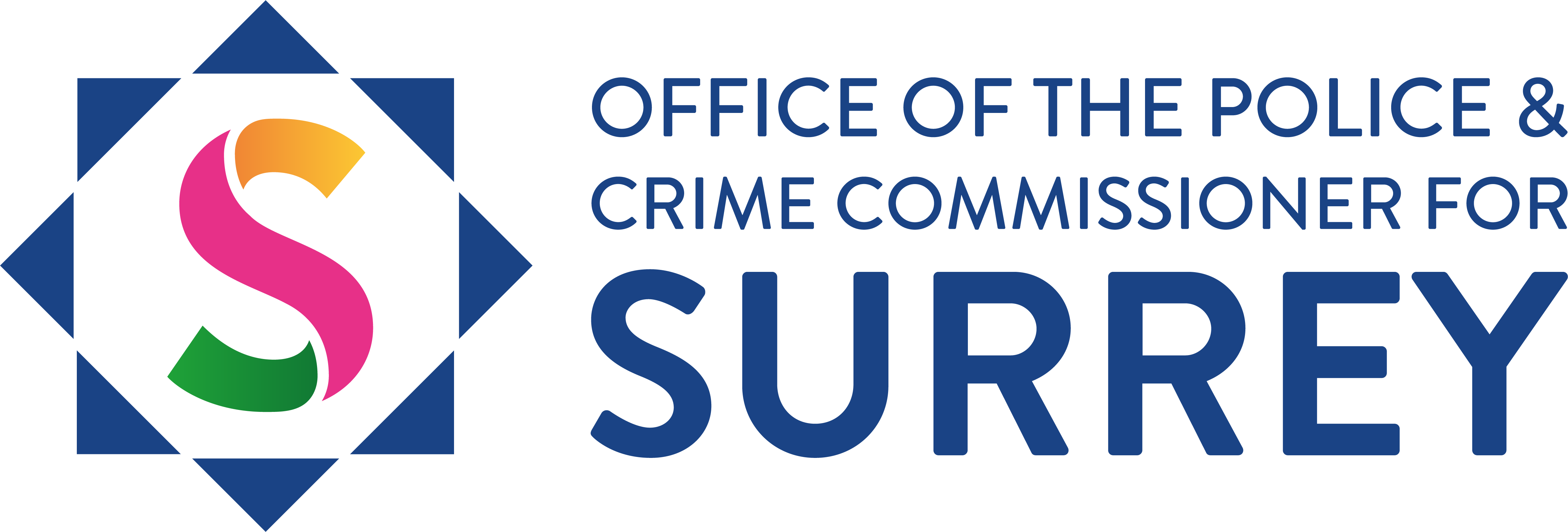 Logo of Office of the Police and Crime Commissioner. Text on white background with blue line underneath.