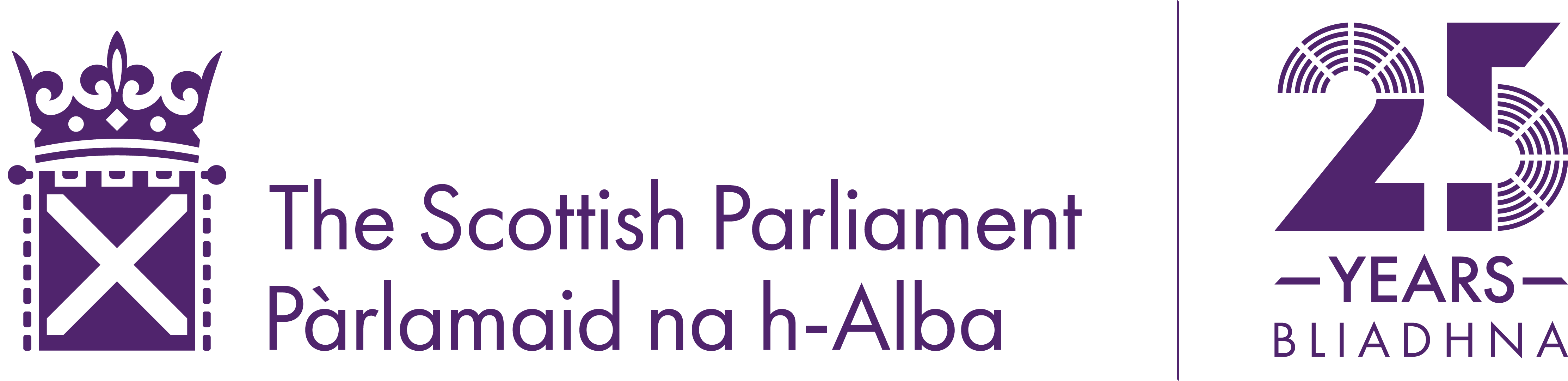 Scottish Parliament Corporate Identity and 25th Anniversary Logo