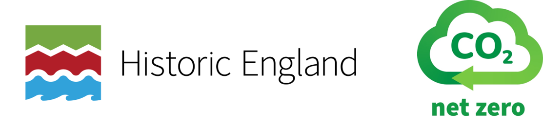 Historic England Logo and Net Zero Logo