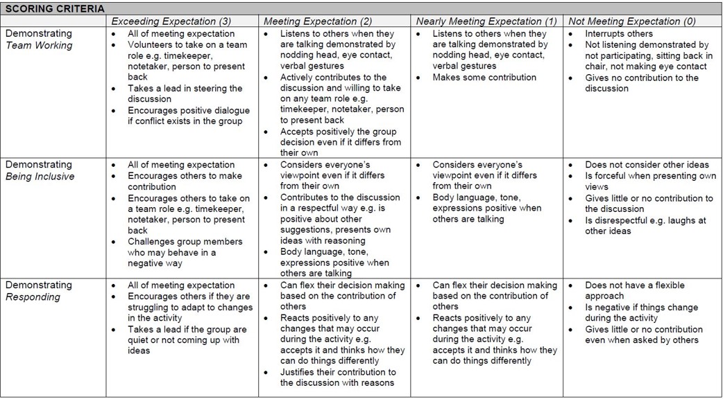 Inclusion Group - Assesing